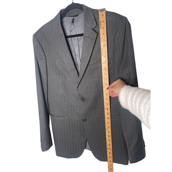 NEW! Banana Republic Men's 40R Classic Pinstripe Blazer Sportcoat Jacket Gray - Picture 8 of 9